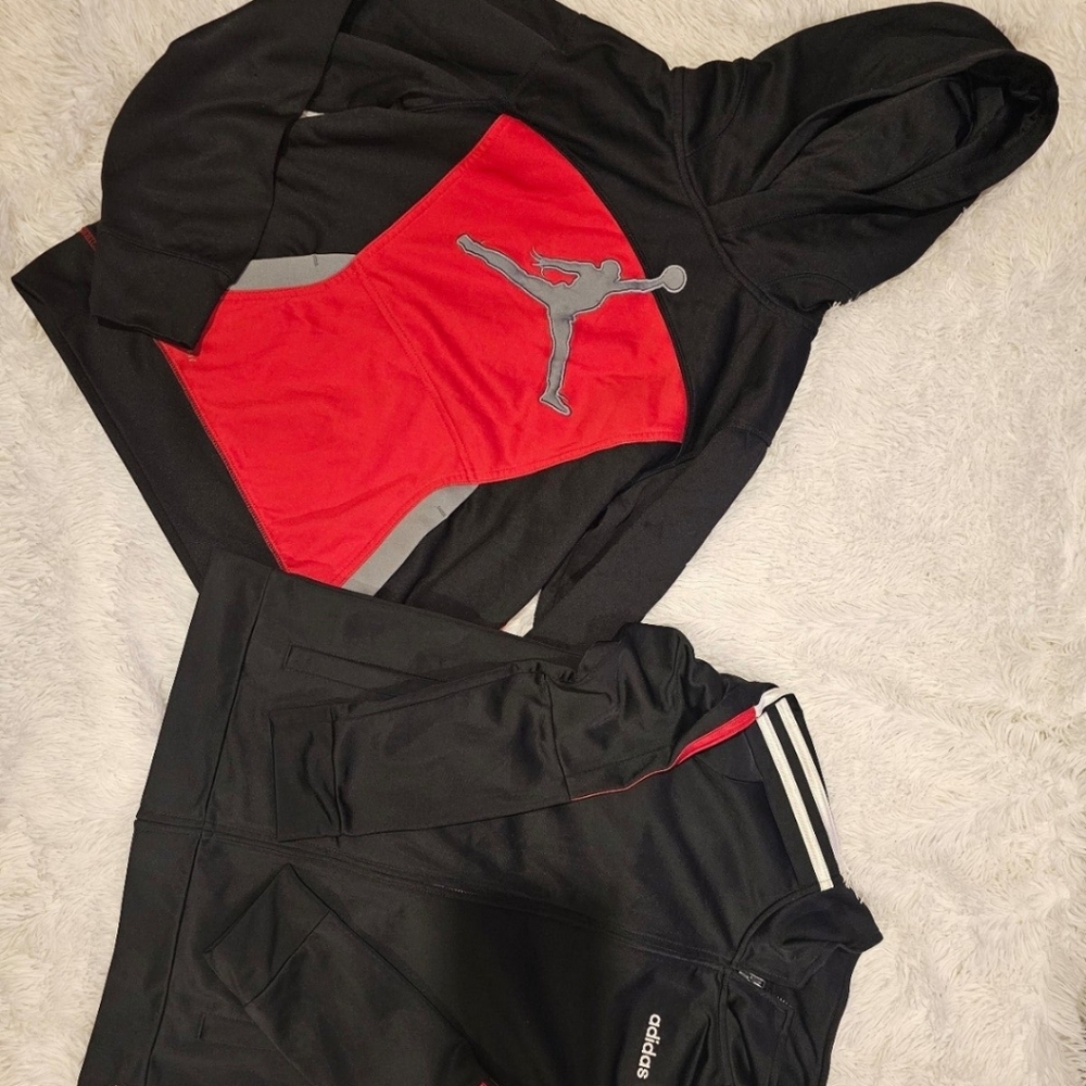 Jordan and adidas hoodie for boys